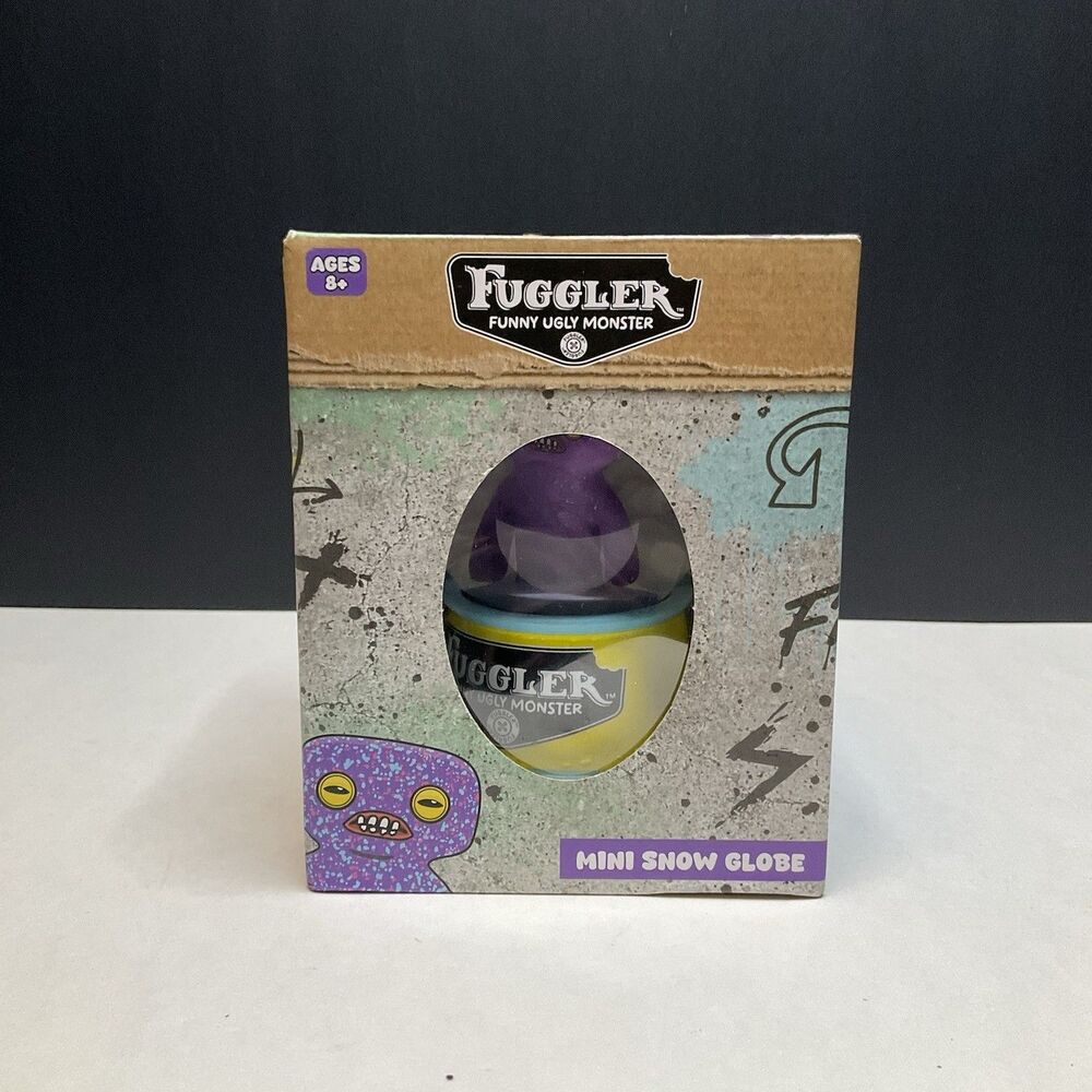Fuggler Mini Snow Globe Purple Funny Ugly Monster Figure - Open Box